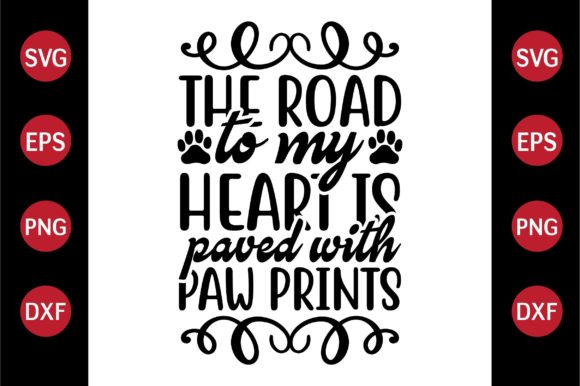 Cat SVG Design the Road to My Heart